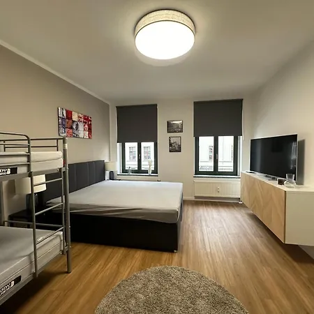Apartment Arenablick Lipsia Esterno foto